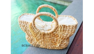 water hyacinth handbags seagrass natural design